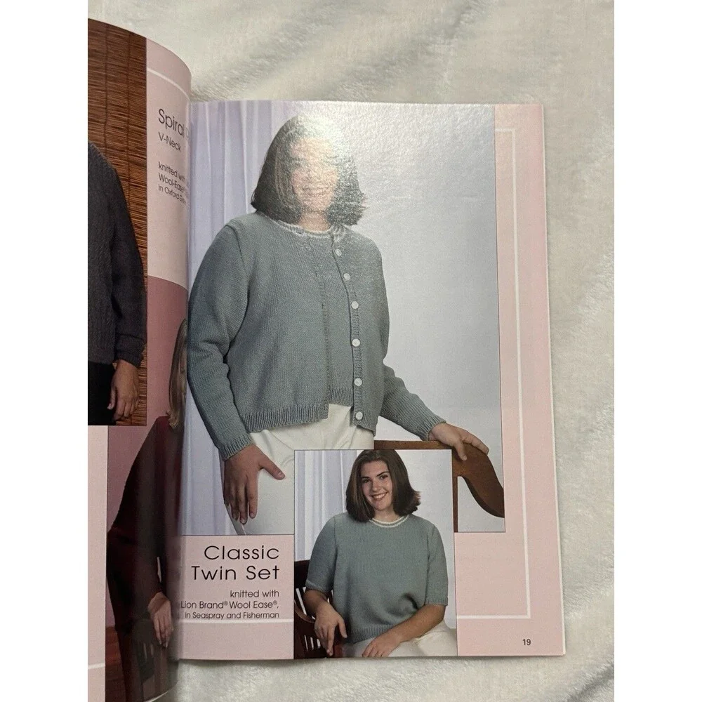 Plus Size Sweater Wardrobe Knitting Pattern Book Sizes 14 4X Kathleen Johnson
